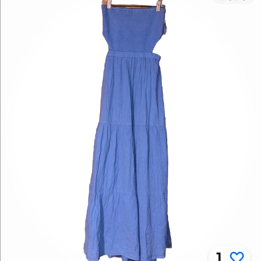 Rip Curl Premium Surf Strapless Maxi Dress - Blue Purple size Small NWT